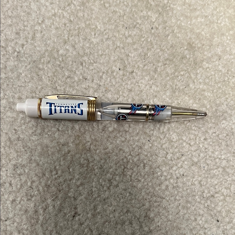 Vintage 90's Genuine "TENNESSEE Titan" Illuminated Pen w/Gold/Blue Accents GUC